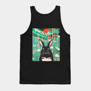 Retro Sunset Vintage Rabbit Loves Plants Wild Bunny Mom Tank Top